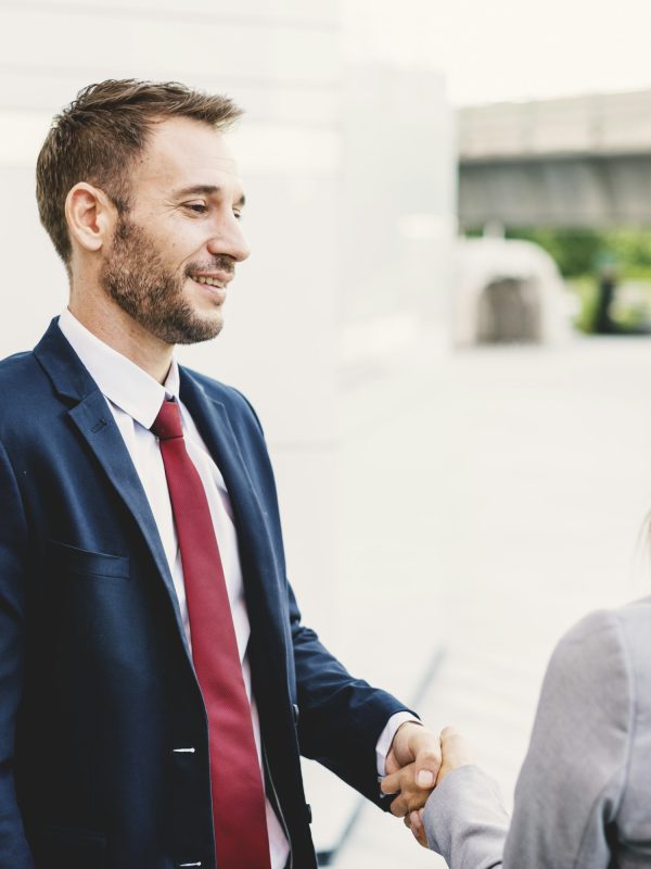 Handshake Greeting Corporate Business People Concept